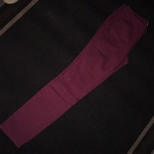 burgundy pants